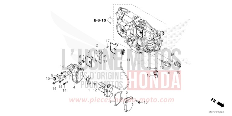 SOLENOIDE LINEAIRE de Africa Twin DCT PEARL GLARE WHITE (NHB53H) de 2021